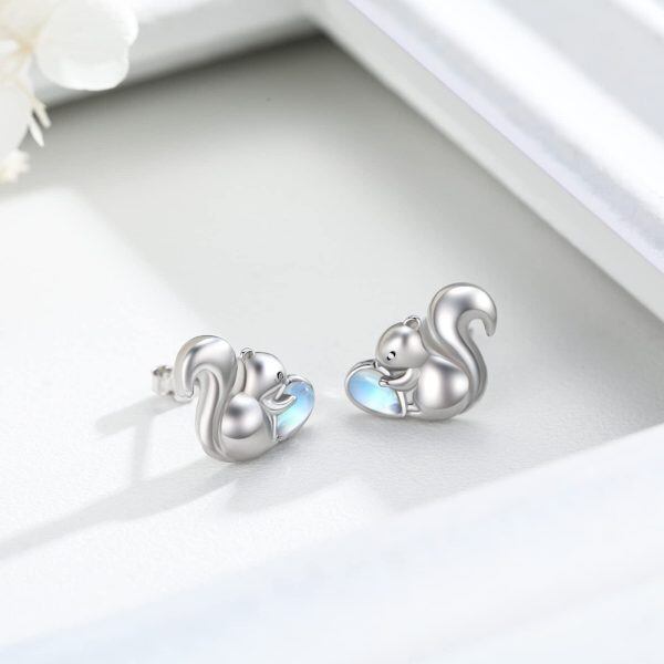 Sterling Silver Squirrel Earrings-1