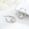 wholesale 925 Sterling Silver 925 Girls and Polar Bears Huggable Hoop Earrings for Women-0-2