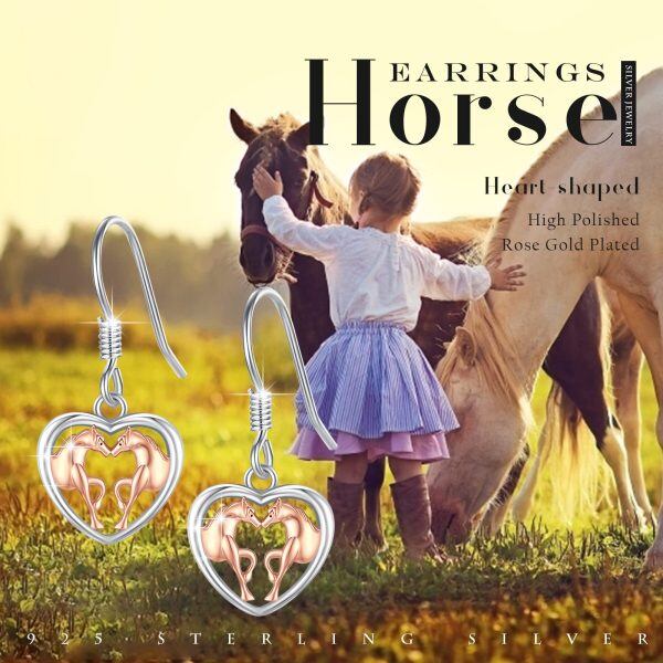 Sterling Silver Horse Earrings-1