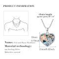 wholesale 925 Sterling Silver 925 Horse and Girl Abalone Shell Heart Photo Locket Pendant Necklace for Women-0-4