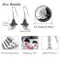 wholesale 925 Sterling Silver Halloween Ghost Witch Hat Dangle Earrings for Women-0-4