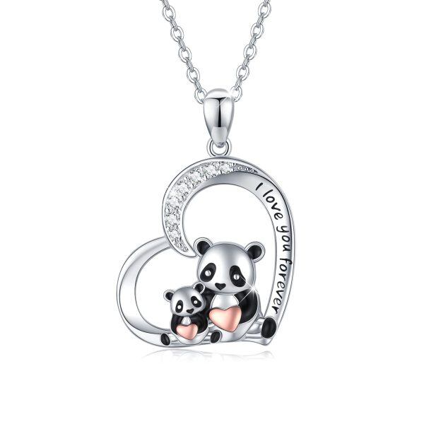 Sterling Silver Panda Necklace-0