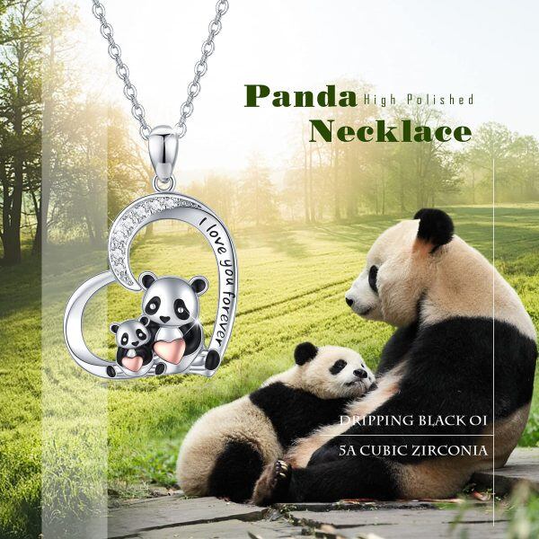 Sterling Silver Panda Necklace-1