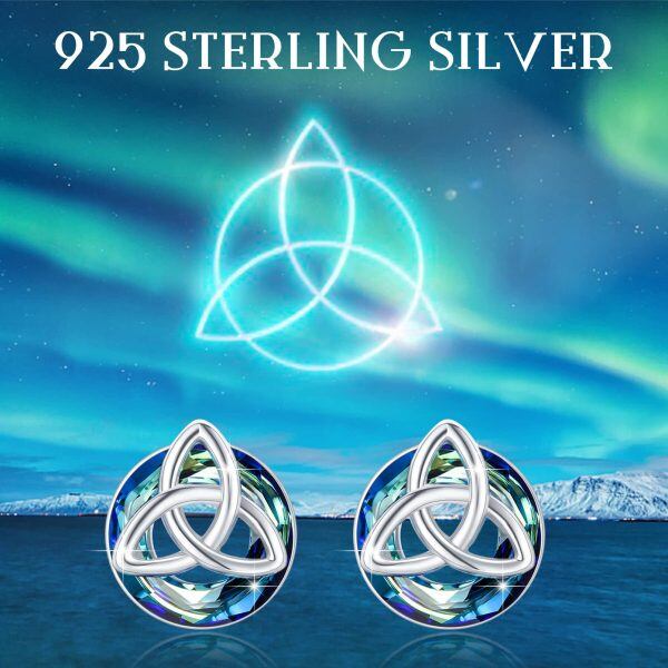 Sterling Silver Celtic Knot Stud Earrings-5