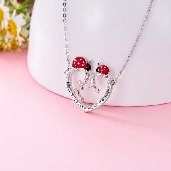 Sterling Silver Ladybug Necklace-1