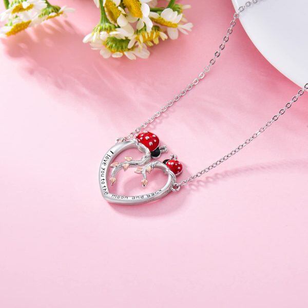 Sterling Silver Ladybug Necklace-2