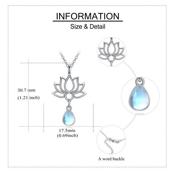 Sterling Silver Lotus Flower Necklace-3