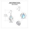 wholesale 925 Sterling Silver Teardrop Flower Design Moonstone Leverback Earrings for Women-0-3