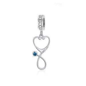 Sterling Silver Stethoscope Charm-0