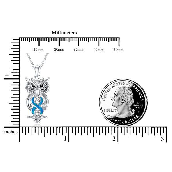 Sterling Sliver Owl Necklace-5