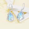 wholesale 925 Sterling Silver Teardrop Floral Moonstone Leverback Dangle Earrings for Women-0-2