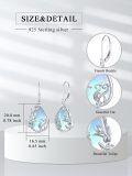 wholesale 925 Sterling Silver Teardrop Floral Moonstone Leverback Dangle Earrings for Women-0-4