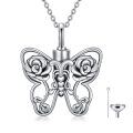 wholesale 925 Sterling Silver Butterfly Flower Cremation Jewelry Keepsake Pendant with Funnel and Fill Tool-0-0