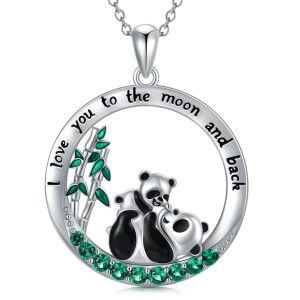 Sterling Silver Panda Necklace-0