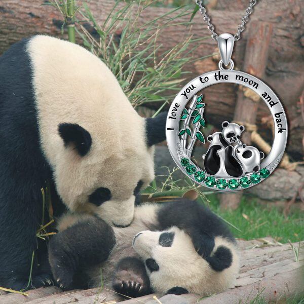 Sterling Silver Panda Necklace-2