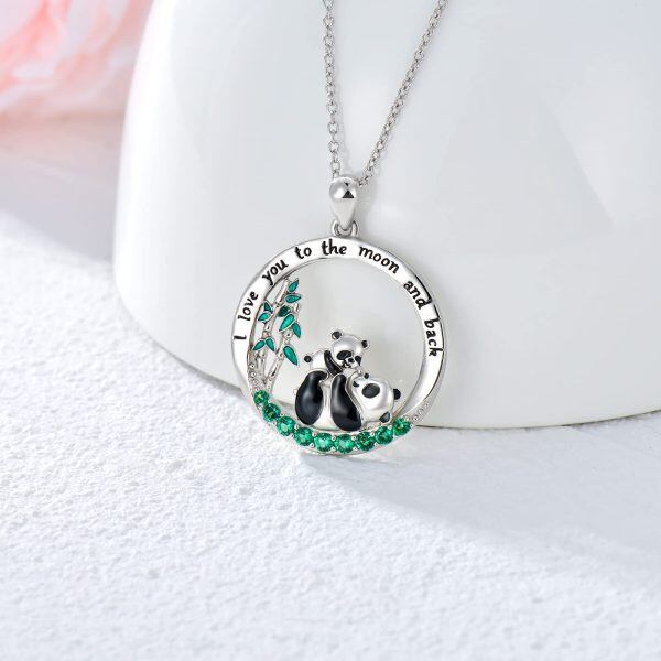 Sterling Silver Panda Necklace-3