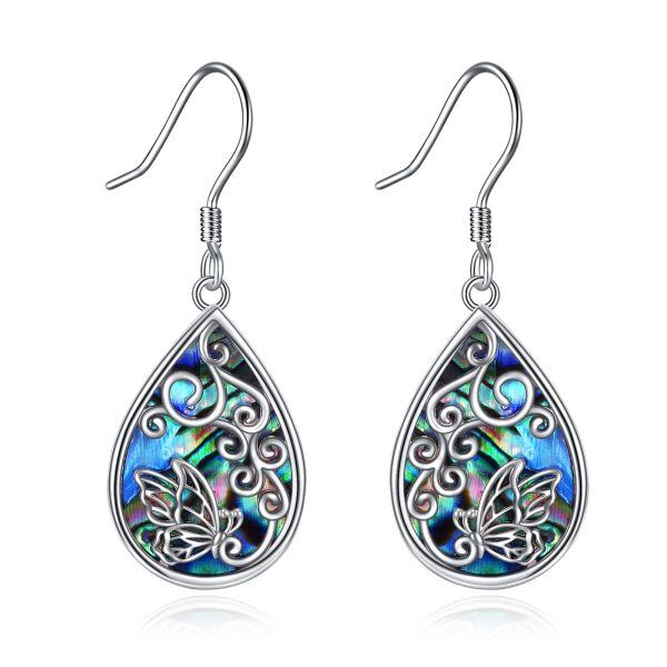 Sterling Silver Butterfly Earrings-0