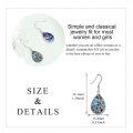 wholesale 925 Sterling Silver Teardrop Abalone Shell Butterfly Dangle Earrings for Women-0-2