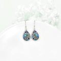 wholesale 925 Sterling Silver Teardrop Abalone Shell Butterfly Dangle Earrings for Women-0-3