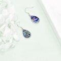 wholesale 925 Sterling Silver Teardrop Abalone Shell Butterfly Dangle Earrings for Women-0-4