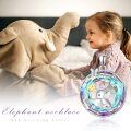 wholesale 925 Sterling Silver Rainbow Crystal Butterfly Elephant Pendant Necklace for Women-0-3