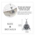 wholesale 925 Sterling Silver Triquetra Knot Cremation Jewelry Pendant with Norse Runes and Valknut Symbol-0-2