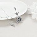 wholesale 925 Sterling Silver Triquetra Knot Cremation Jewelry Pendant with Norse Runes and Valknut Symbol-0-4