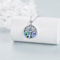 wholesale 925 Sterling Silver Abalone Shell Tree of Life Pendant Necklace for Women-0-2
