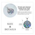 wholesale 925 Sterling Silver Abalone Shell Tree of Life Pendant Necklace for Women-0-4