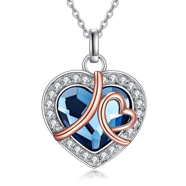 Sterling Silver Heart Pendant Necklace-0