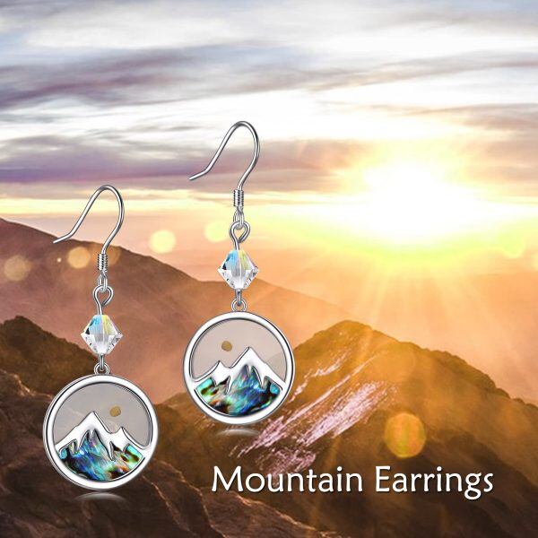 Sterling Silver Mountain Mustard Seed Earrings-4