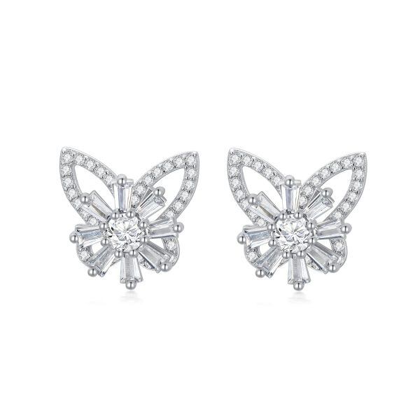 Sterling Silver Butterfly Earrings-0