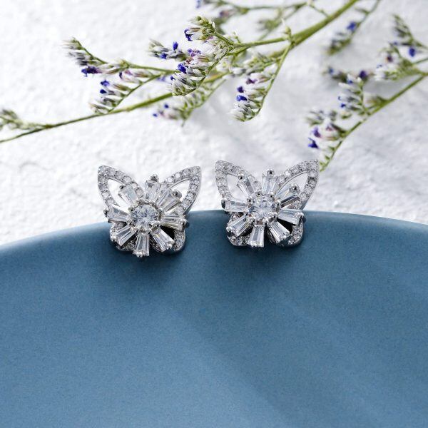 Sterling Silver Butterfly Earrings-4