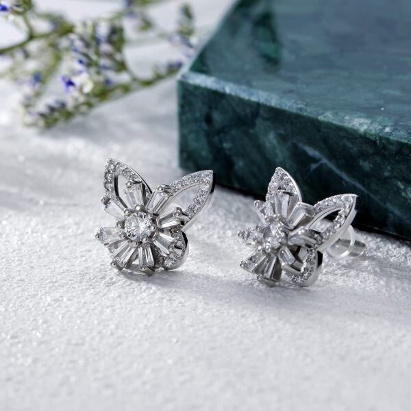 Sterling Silver Butterfly Earrings-5