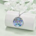 wholesale 925 Sterling Silver Abalone Shell Tree of Life Pendant Necklace for Women-0-2