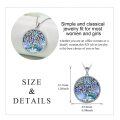 wholesale 925 Sterling Silver Abalone Shell Tree of Life Pendant Necklace for Women-0-4