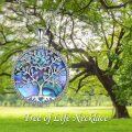 wholesale 925 Sterling Silver Abalone Shell Tree of Life Pendant Necklace for Women-0-5