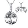 wholesale 925 Sterling Silver Tree of Life Cremation Jewelry Keepsake Pendant Necklace-0-0
