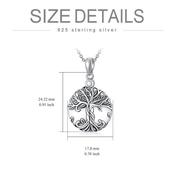 Sterling Silver Tree Of Life Urn Necklace-3