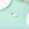 wholesale 925 Sterling Silver Oval Sunflower Photo Locket Pendant Necklace for Women-0-3