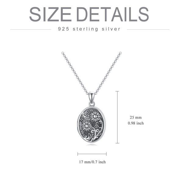 Sterling Silver Sunflower Necklace-7