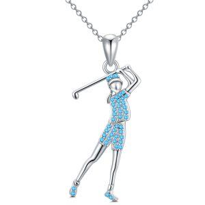 Sterling Silver Golf Necklace-0