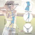 wholesale 925 Sterling Silver Blue Crystal Golfer Pendant Necklace for Women-0-1