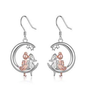 Sterling Silver Sister Drop Earrings-0