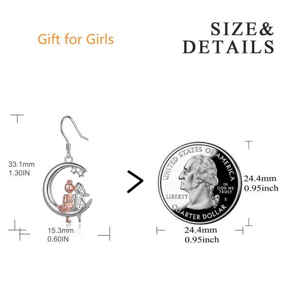 Sterling Silver Sister Drop Earrings-2