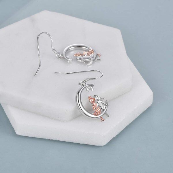 Sterling Silver Sister Drop Earrings-4