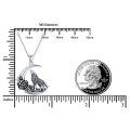 wholesale 925 Sterling Silver Moonstone Howling Wolf Pendant Necklace s for Women-0-5
