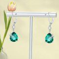 wholesale 925 Sterling Silver Green CZ Dragonfly Drop Earrings for Women-0-4