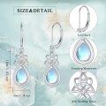 wholesale 925 Sterling Silver Moonstone Teardrop Celtic Knot Dangle Earrings for Women-0-1