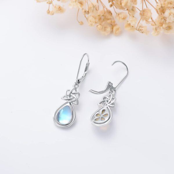 Sterling Silver Celtic Heart Earrings-2